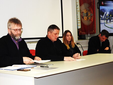 Delovno predsedstvo občnega zbora PGD Cerklje